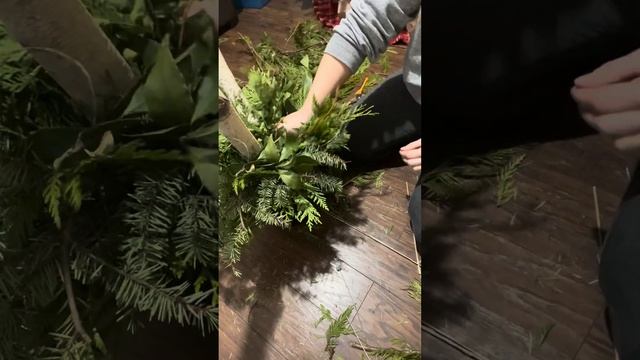 Make a birch front door arrangement with me!