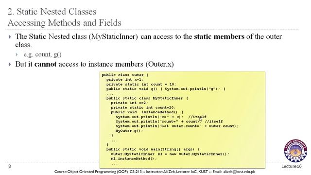 L23-V1- OOP - Nested Classes in Java смотреть онлайн