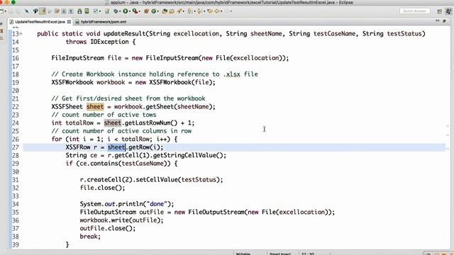 UpdateSeleniumTestReportInExcelSheetJavaCode смотреть онлайн