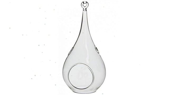 СТЕКЛЯННАЯ КАПЛЯ для свечей и декора подвесная большая, 27х15 см (Edelman) обзор 124060 смотреть онлайн