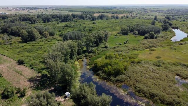 Казачий курень Оренбургская область Соль Илецкий район. DJI mini 2 вид с высоты птичего полета смотреть онлайн