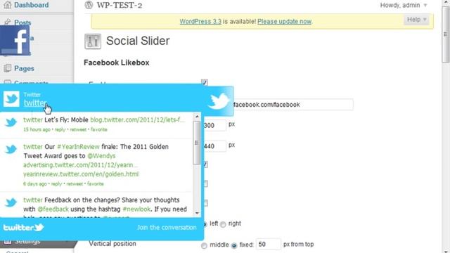 Facebook Likebox/Twitter Slider for WordPress смотреть онлайн