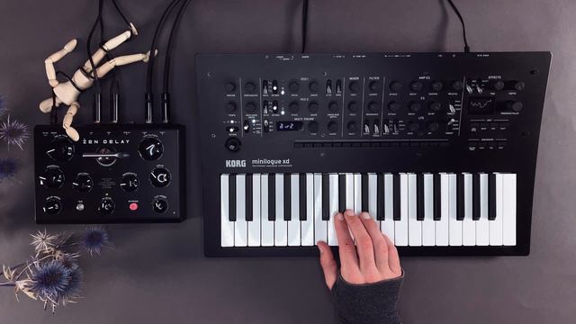Erica Synths Zen Delay Sound Demo (no Talking) With Korg Minilogue XD