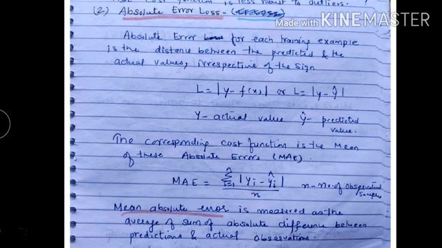 Absolute Error Loss/ Mean Absolute Error ( MAE) - lecture 28/ machine learning смотреть онлайн