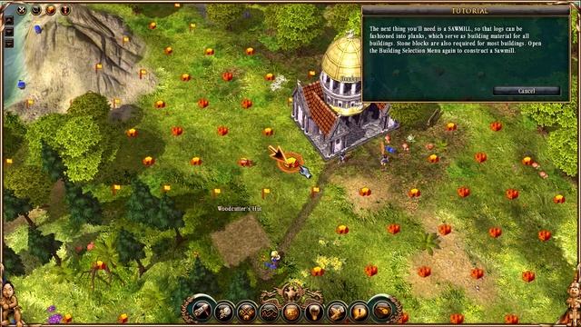 Settlers II 10th anniversary - Tutorial 1 - Basic Production, founding a settlement смотреть онлайн