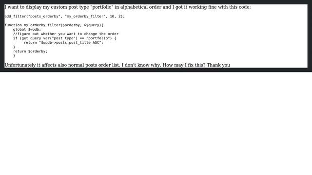 Wordpress: Custom post type sorting: alphabetical order смотреть онлайн