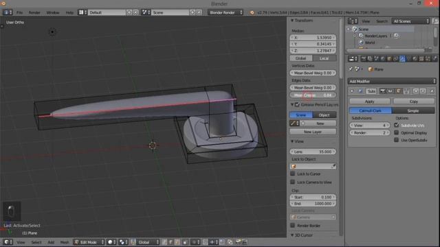 Modeling 3D door handle in Blender 2.79 | Simple Techniques смотреть онлайн