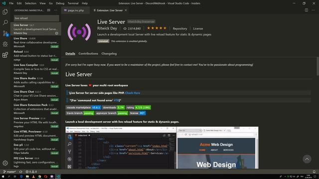 Visual Studio Code – PHP — Live Server — Automatyczne odświeżanie strony WWW смотреть онлайн