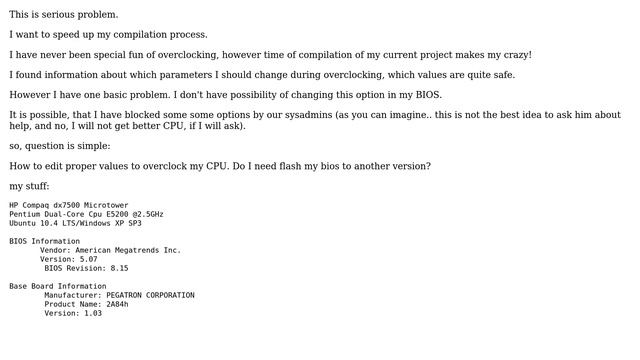 How to overclock Dual-Core CPU E5200? Lacking options in BIOS? (2 Solutions!!) смотреть онлайн