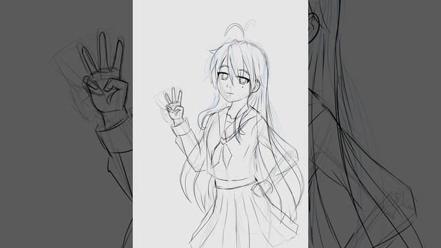 Izumi Kanata (Krita sketch speedpaint) смотреть онлайн