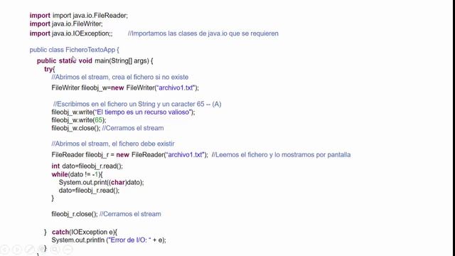 Introducción al manejo de archivos en Java смотреть онлайн