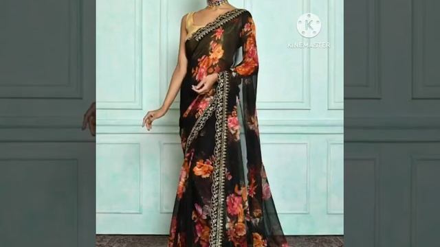 #FLORAL PRINT SAREE COLLECTION смотреть онлайн