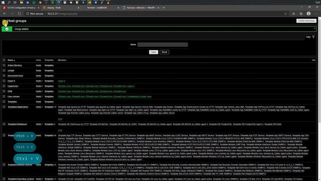 Создание host groups в Zabbix 5.0 | ORACLE Linux 8.2 смотреть онлайн