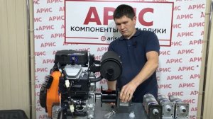 Тандемные насосы на гидроход. Минитрактор на гидроходу через тандемный насос. Насос НШ16-10.mp4