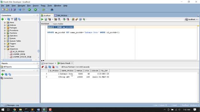 Oracle SQL DML | 3. Mengubah / Edit Data Menggunakan Query UPDATE pada Oracle SQL смотреть онлайн