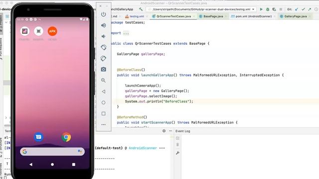 QR Scanner Mobile Automation using Maven+TestNG+APPIUM смотреть онлайн