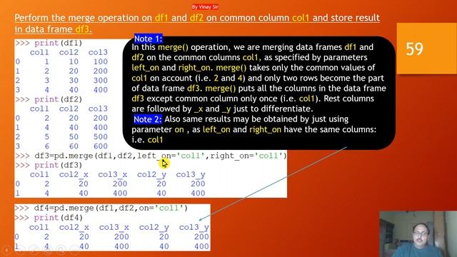 INFORMATICS PRACTICES FOR XII - 16 ? (Pandas – Joining two DataFrames using merge() function) смотреть онлайн