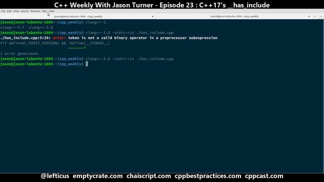 C++ Weekly - Ep 23 C++17's __has_include смотреть онлайн