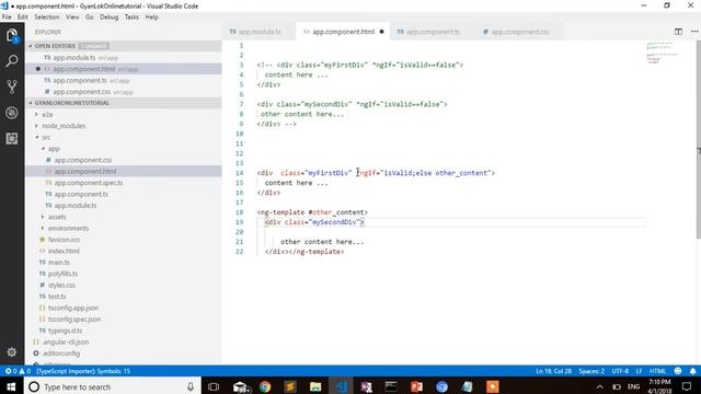 Angular 5 tutorial | Use of *ngIf else directive in Angular |with Example смотреть онлайн