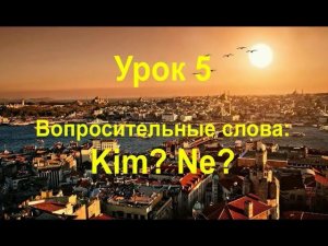 Турецкий язык. Урок 5. Вопросительные слова "kim" и "ne".