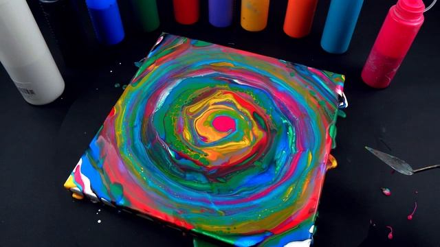 10 Colors Acrylic Pouring Chameleon Cells Swirl Pour Technique смотреть онлайн