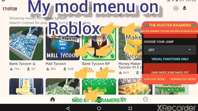 roblox who you can download mod menu part#2 to no see the icon come out and come back in the Game. смотреть онлайн