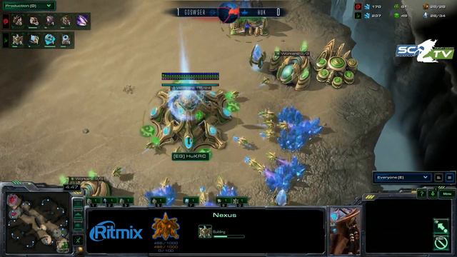 [PvZ] Goswser vs HuK Ritmix RSL V Group F - Starcraft 2 Heart of the Swarm смотреть онлайн