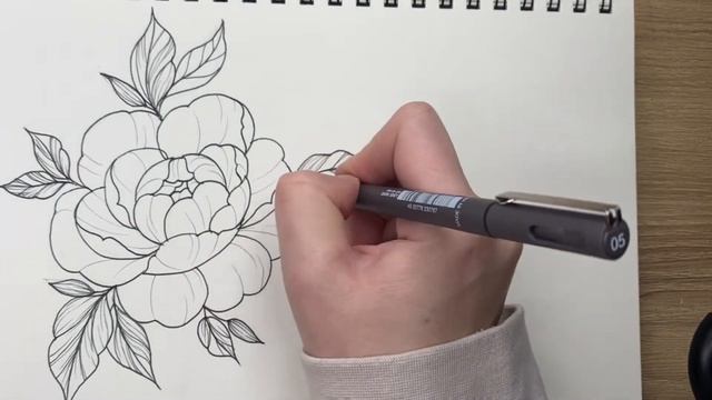 How to draw a peony Tattoo Design смотреть онлайн