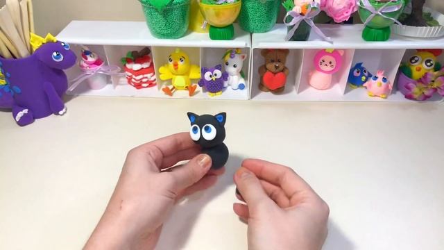 Как слепить милого котика. Воздушный пластилин. Детское творчество. #plastic #cat #cids #поделки смотреть онлайн
