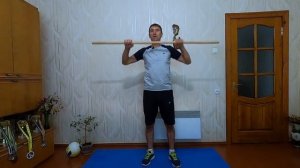 Упражнения с палкой для укрепления спины и шеи / Лечебный комплекс для позвоночника