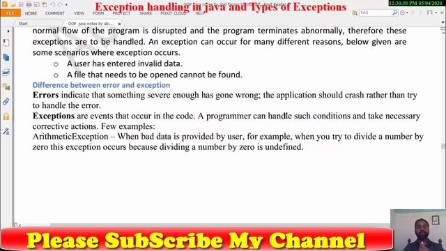 Exception Handling in java By Abid Farooq Bhutta (HINIDI) | Types of Exception Handling in Java смотреть онлайн