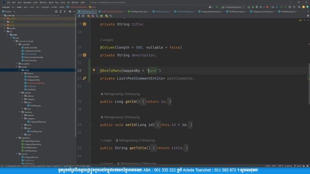 Java Full Stack Web Development - Spring Data JPA One to Many Relation 2 Day 83 | MengSreang Channe смотреть онлайн