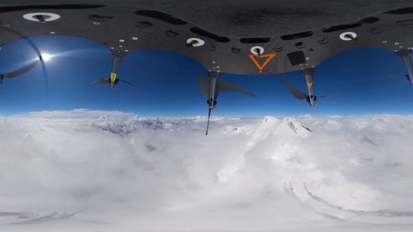 Geoscan 401 landed on the top of Elbrus (5642 m). 360 video. 3,5x video speed.