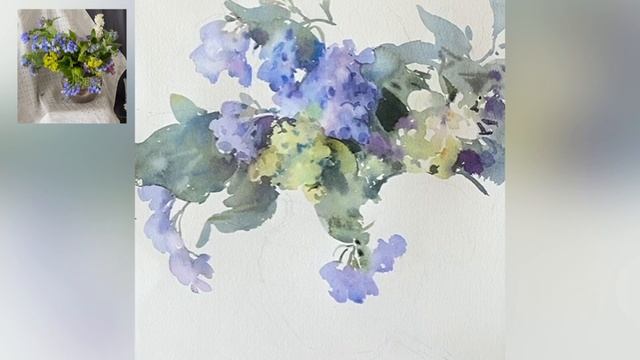 Хохлатки Акварель.  Марина Ласаева. #акварель