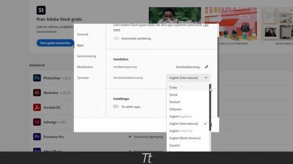 How to Change Language in Adobe Creative Cloud