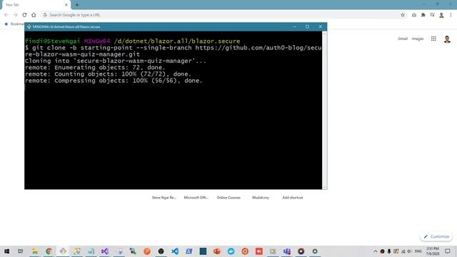 Blazor Security - 01 Clone git project смотреть онлайн