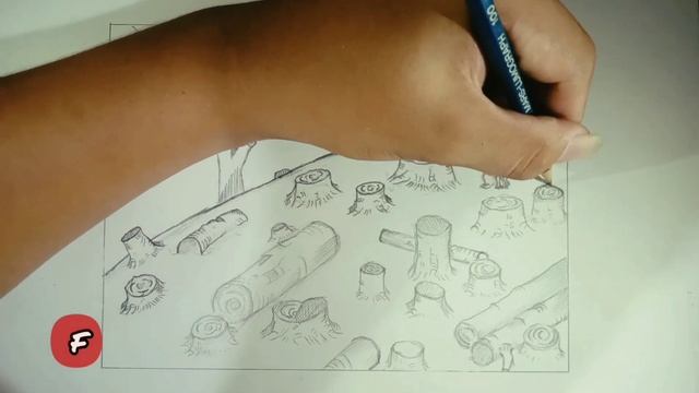" BROKEN FOREST " | dark society | (forest cutting) Quick sketch смотреть онлайн
