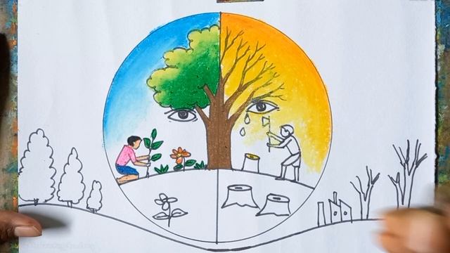 save nature drawing||environment pollution poster смотреть онлайн