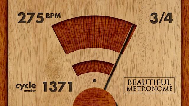 275 BPM 3 4 Wood Metronome HD смотреть онлайн