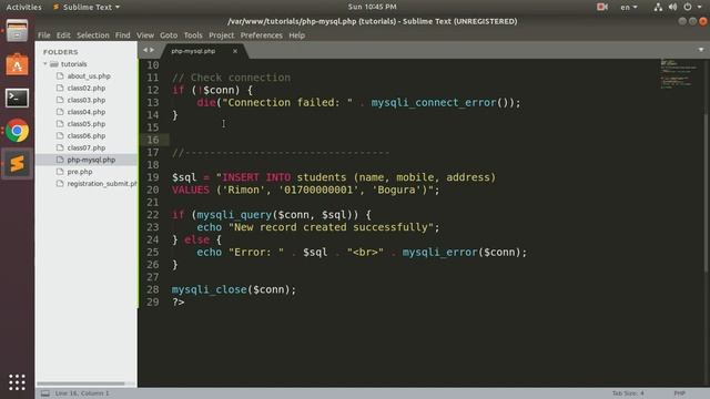 PHP & MySQL Tutorial#9: SQL Basic Queries(INSERT, UPDATE, SELECT, DELETE) смотреть онлайн