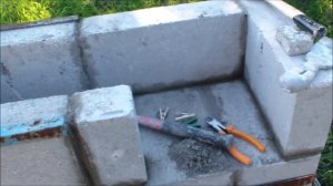 Мангал Барбекю своими руками.Дачный мангал из блоков! мангал на камне