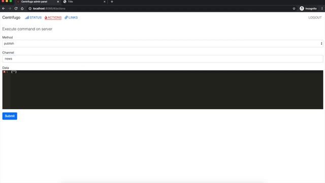 Centrifuge(go), publish, anonymous подключение смотреть онлайн