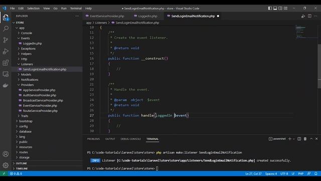 Laravel Events & Listeners with Queue Tutorial in Arabic | لارافيل بالعربى | S13 смотреть онлайн
