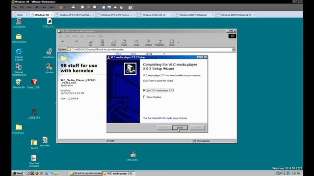 VLC 2.0.3 on Windows 98 SE with kernelex смотреть онлайн