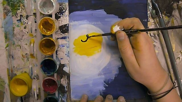 Лунный фонарь. мастер класс по правополушарному рисованию #rightheaddrawing смотреть онлайн