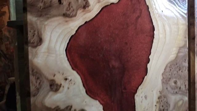 нарды из массива дерева "карагач", с эпоксидной смолой. смотреть онлайн