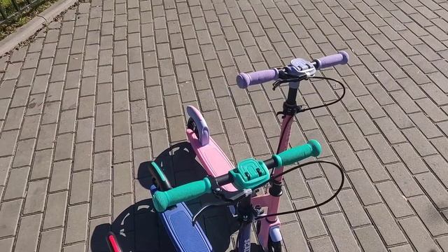 ✅Самокат【Scale Sports SS-19】от 4-5 лет детский двухколесный с ручным тормозом. смотреть онлайн