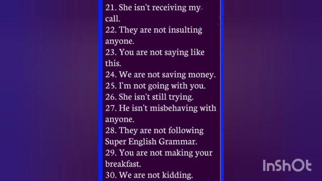 Present Continuous Negative Sentences|Rukhsana Nazir Official смотреть онлайн