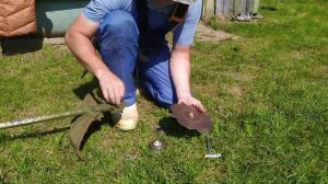 Коса STIHL 250 в работе.