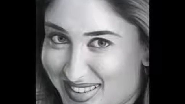 Painting Kareena KAPOOR Portrait Drawing Paper Pencil & Dry Brush Art For Sale Indian Celebrity смотреть онлайн